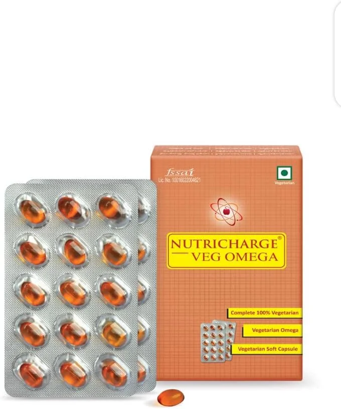 مکمل امگا گیاهی نوتری شارژ مناسب برای سلامتی آقایان و بانوان (30 عدد)