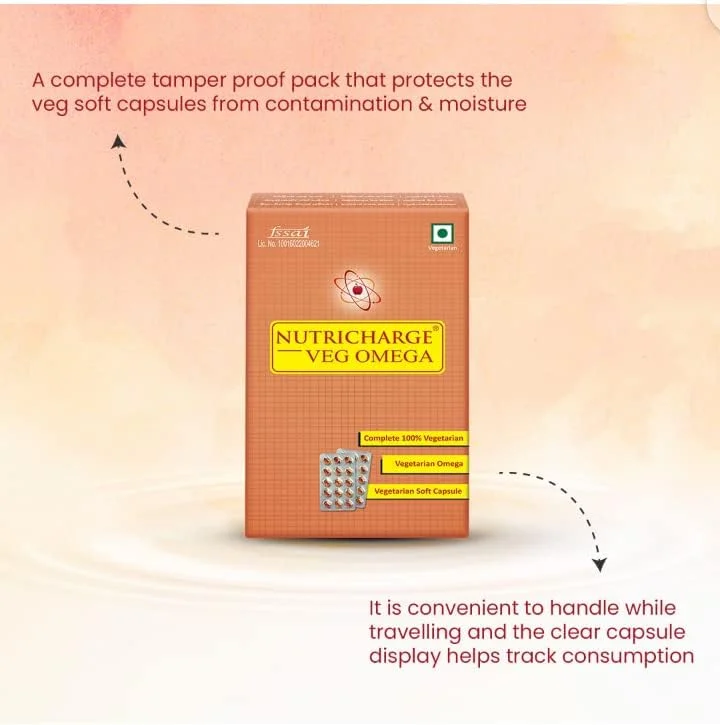 مکمل امگا گیاهی نوتری شارژ مناسب برای سلامتی آقایان و بانوان (30 عدد)