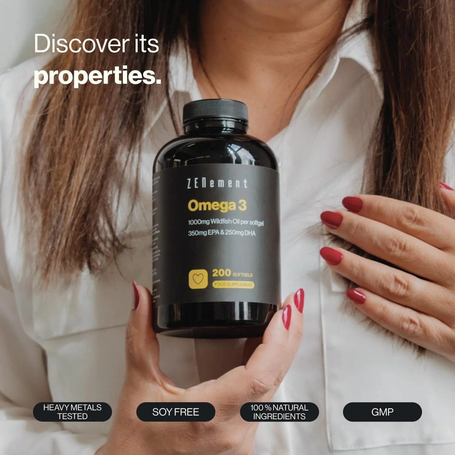 روغن ماهی امگا 3 Zenement | 200 سافت ژل x 1000 میلی گرم | بالاترین غلظت: 35% EPA + 25% DHA | 100% طبیعی