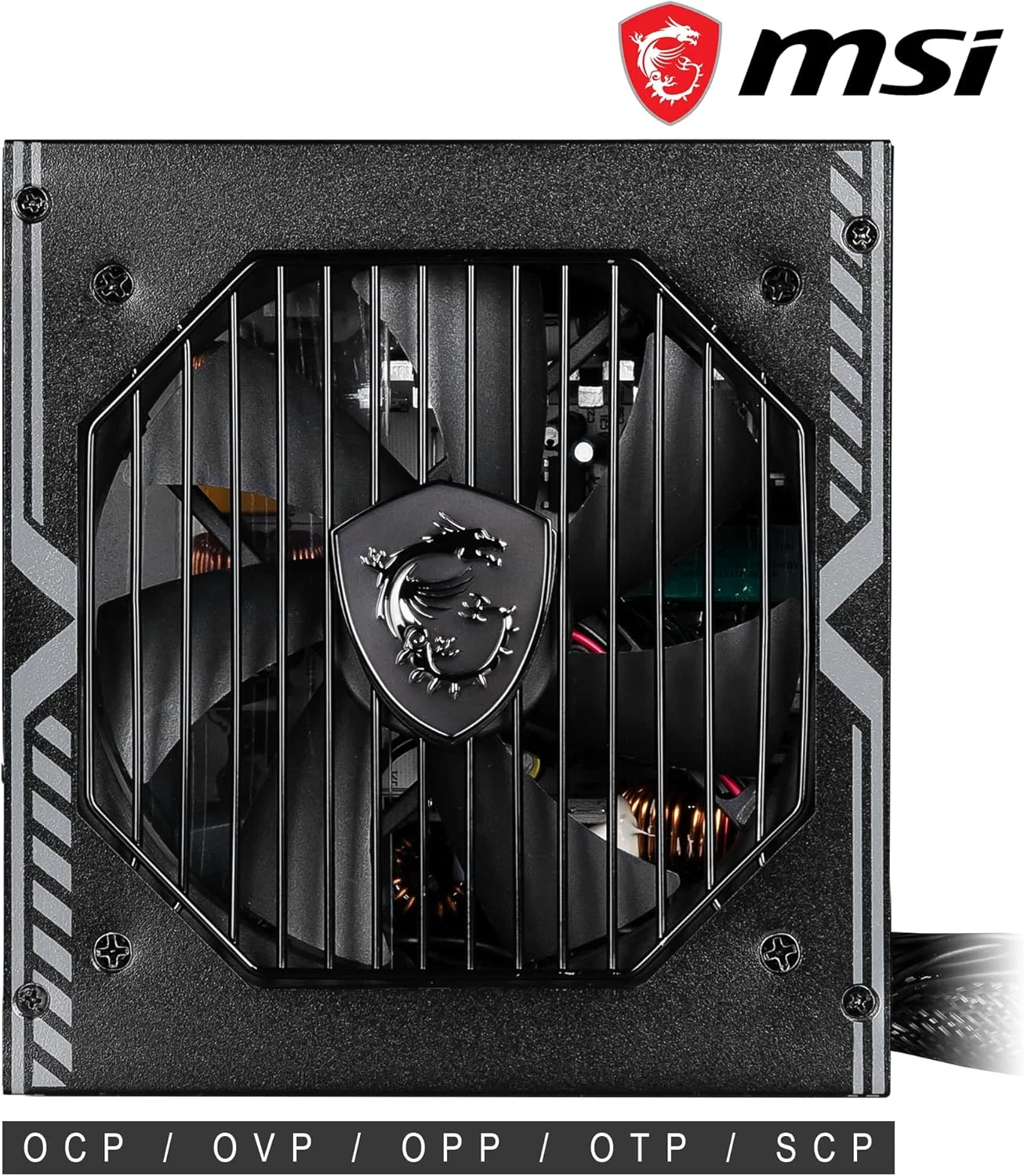منبع تغذیه 650 وات MSI MAG A650BN با گواهینامه 80+ Bronze، طراحی مدار DC-DC، فن 120 میلی‌متری، PFC فعال، 100-240Vac، ATX - مشکی