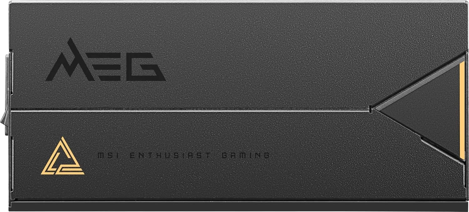 منبع تغذیه MSI MEG Ai1600T PCIE5، توان 1600 وات، 80 PLUS Titanium، ATX 3.1، پشتیبانی از PCIe 5.1 GPU، دوگانه 12V-2x6، کابل ها با کانکتورهای دو رنگ 12V-2x6، ATX PSU، کابل بافته شده