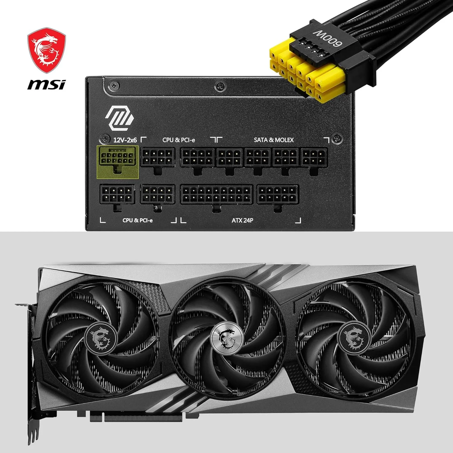 منبع تغذیه ماژولار 1000 وات MSI MAG A1000GL PCIE5 80 PLUS Gold - مشکی