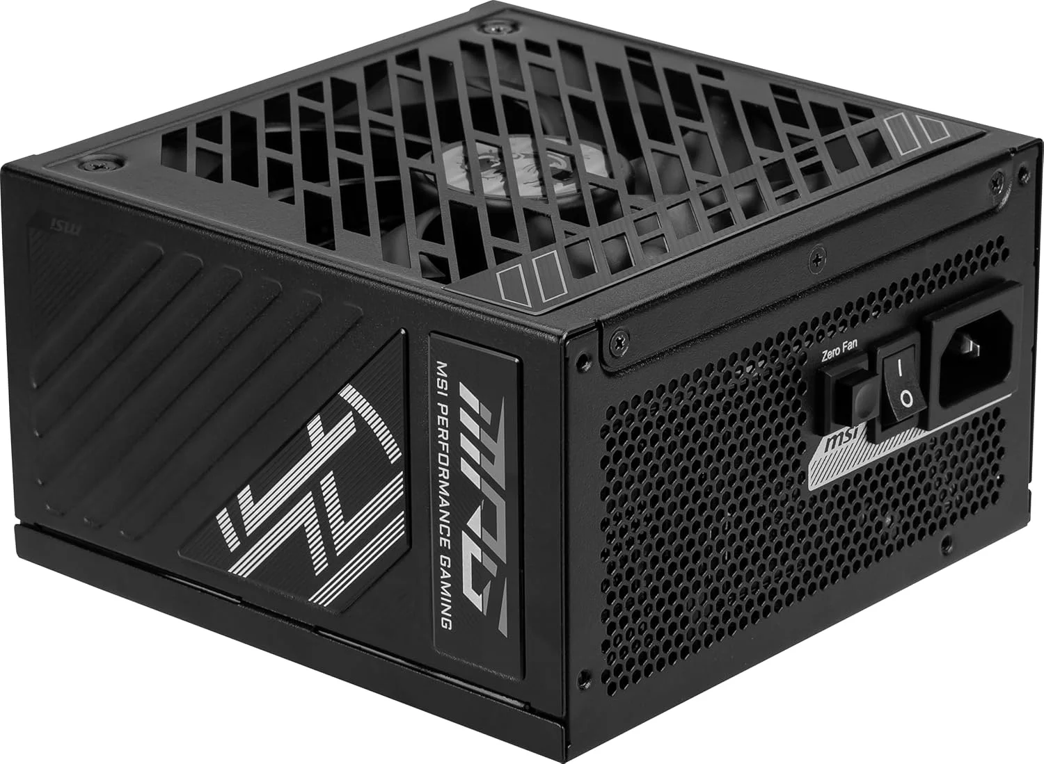 منبع تغذیه کامپیوتر MSI MPG A1250GS PCIE5، توان 1250 وات، 80 PLUS Gold، ATX 3.1، پشتیبانی از کارت گرافیک PCIe 5.1، دارای دو عدد 12V-2x6، کابل های با روکش برجسته و کانکتورهای دو رنگ 12V-2x6، منبع تغذیه ATX