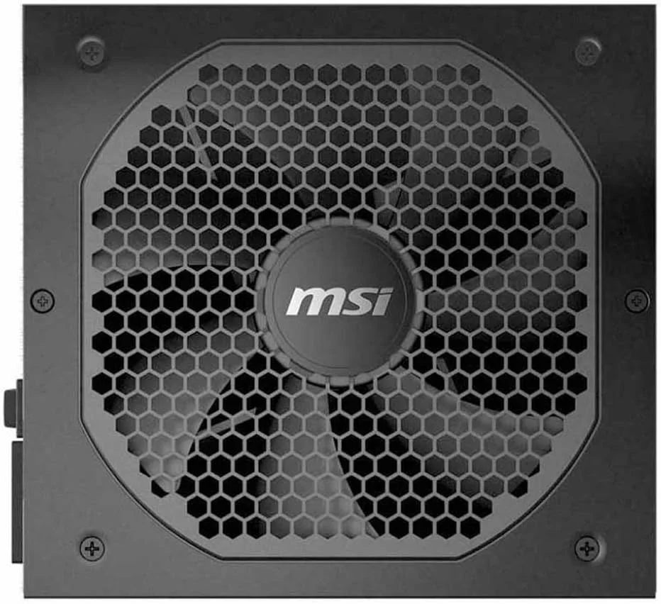 منبع تغذیه کامپیوتر ام اس آی MPG A750 GF با توان 750 وات، فن 140 میلی متری FDB Bearing، ولتاژ ورودی 100-240Vac، تمام ماژولار، مشکی، سایز استاندارد