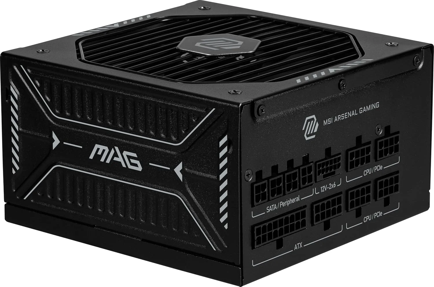 منبع تغذیه 650 وات MSI MAG A650GLS PCIE5، کاملاً ماژولار، مناسب بازی، دارای گواهینامه 80+ Gold، سازگار با ATX 3.1 و PCIe 5.1، کابل 12V-2x6 دو رنگ، کم صدا، کابل های روکش دار