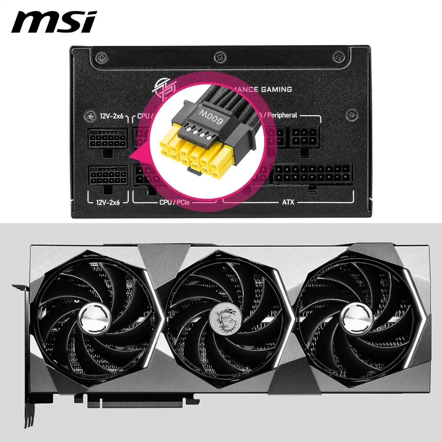 منبع تغذیه MSI MPG A850GS PCIE5، 850 وات، 80 PLUS Gold، ATX 3.1، پشتیبانی از کارت گرافیک PCIe 5.1 سری 50، 12V-2x6 Native، کابل با کانکتورهای 12V-2x6 دو رنگ، منبع تغذیه ATX، کابل های روکش دار برجسته
