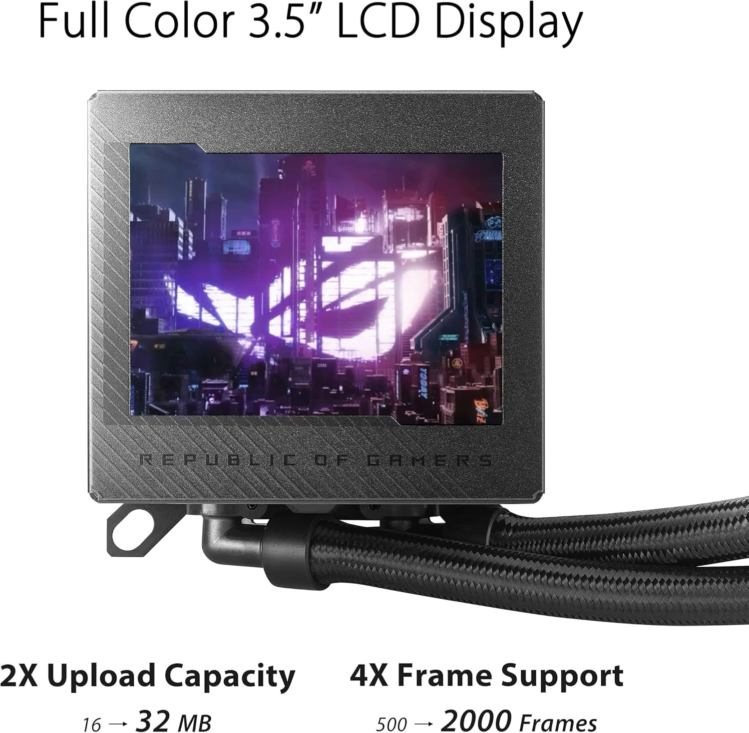 خنک کننده مایع پردازنده ASUS ROG Ryujin III 360 با LCD 3.5 اینچی، پمپ نسل هشتم Asetek، فن تعبیه شده در پمپ و 3 عدد فن رادیاتور 120 میلی متری Noctua 2000 PWM - مشکی