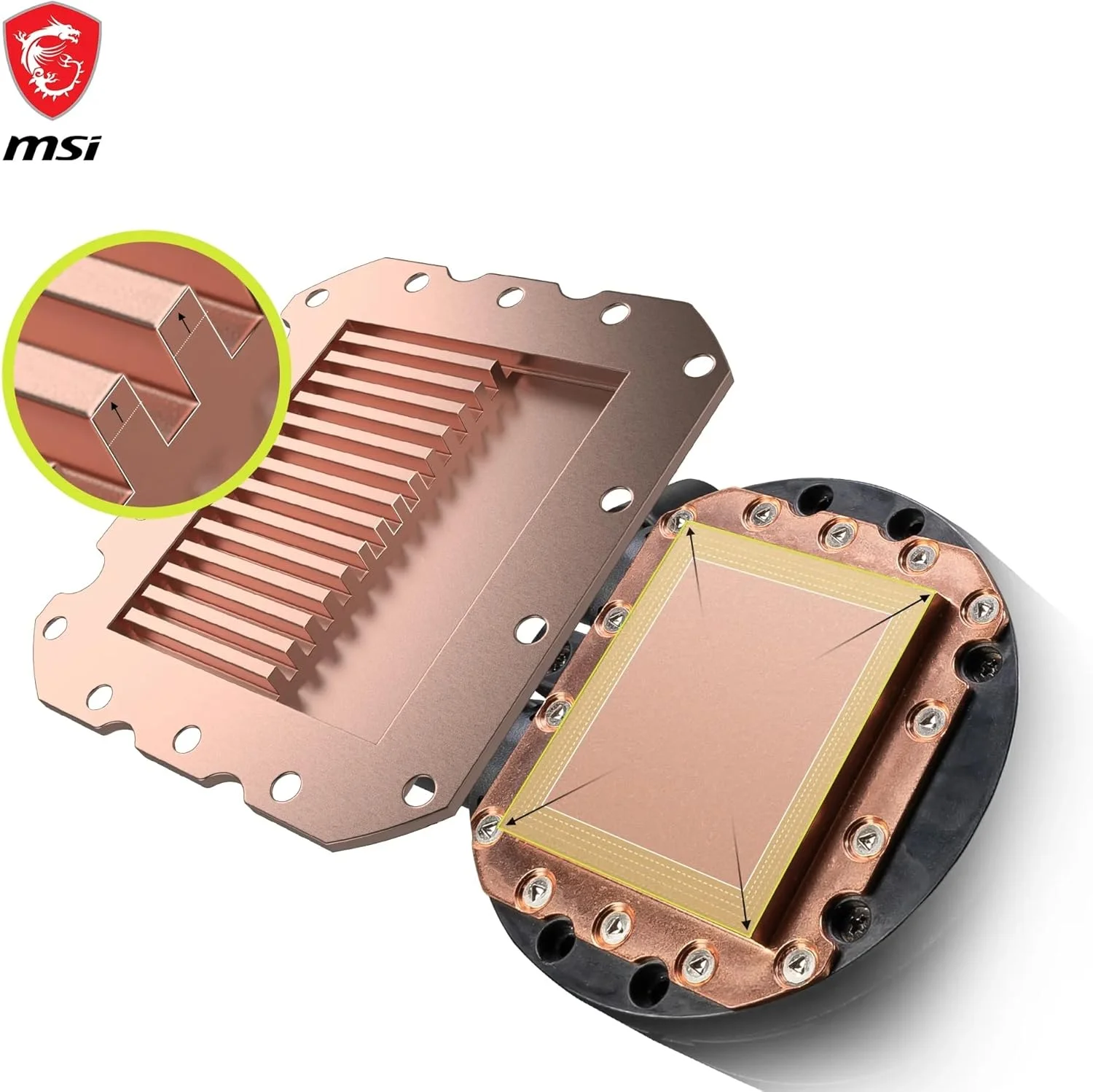 خنک کننده مایع پردازنده MSI MAG CORELIQUID E240 AIO - صفحه خنک کننده مسی بزرگ شده، بلاک ARGB و فن های FDB، بلاک آبی دو محفظه ای، رادیاتور جریان شکافته، پشتیبانی از Mystic Light - سازگار با AMD و Intel