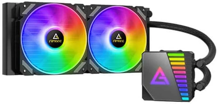 خنک کننده مایع همه کاره انتک ARGB SYMPHONY 240 - فن ARGB PWM، هدر پمپ با نورپردازی آینه ای ARGB، لوله های با چگالی بالا، 14 پره خنک کننده متراکم، سازگار با اینتل و AMD (FM2/FM1/AM3+/AM2+/AM2/AM4)