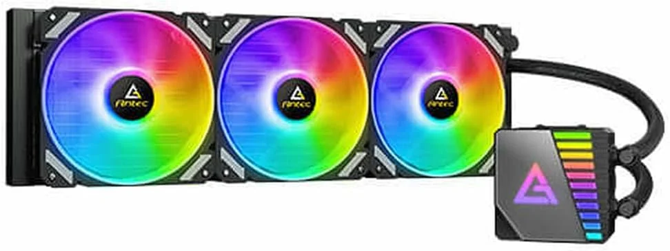 خنک کننده مایع همه کاره Antec ARGB SYMPHONY 360 - فن PWM، سر پمپ با نورپردازی آینه ای، لوله کشی با چگالی بالا، 14 پره خنک کننده متراکم، سازگار با Intel & AMD (FM2/FM1/AM3+/AM2+/AM2/AM4) مشکی