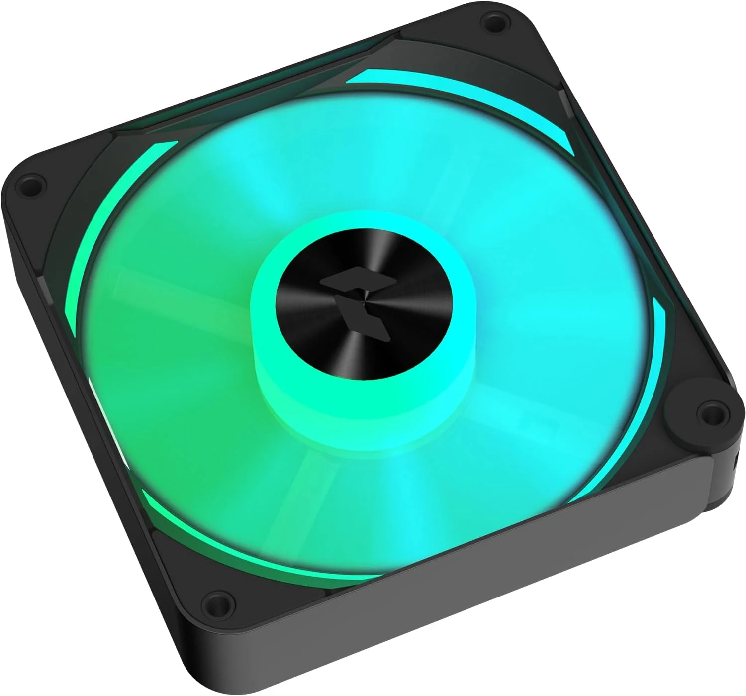 فن ARGB مشکی APNX FP2-120 با کارایی بالا، فریم فولادی 30 میلی‌متری، PWM 500-1800 دور در دقیقه، بلبرینگ FDB، دارای پره معکوس، پد جاذب شوک فوق‌العاده ضخیم، برای کیس کامپیوتر، خنک‌کننده مایع و هوا