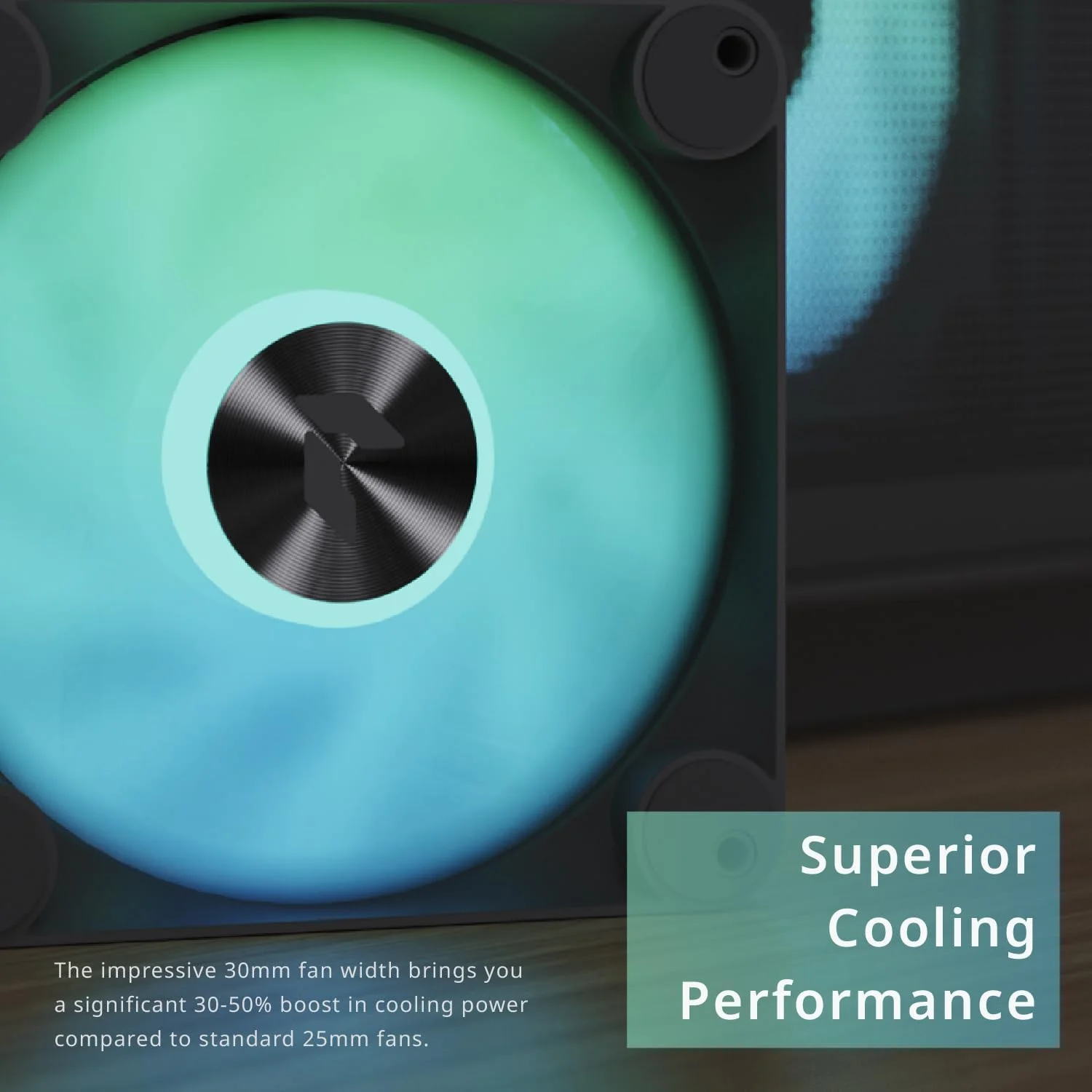 فن ARGB مشکی APNX FP2-120 با کارایی بالا، فریم فولادی 30 میلی‌متری، PWM 500-1800 دور در دقیقه، بلبرینگ FDB، دارای پره معکوس، پد جاذب شوک فوق‌العاده ضخیم، برای کیس کامپیوتر، خنک‌کننده مایع و هوا