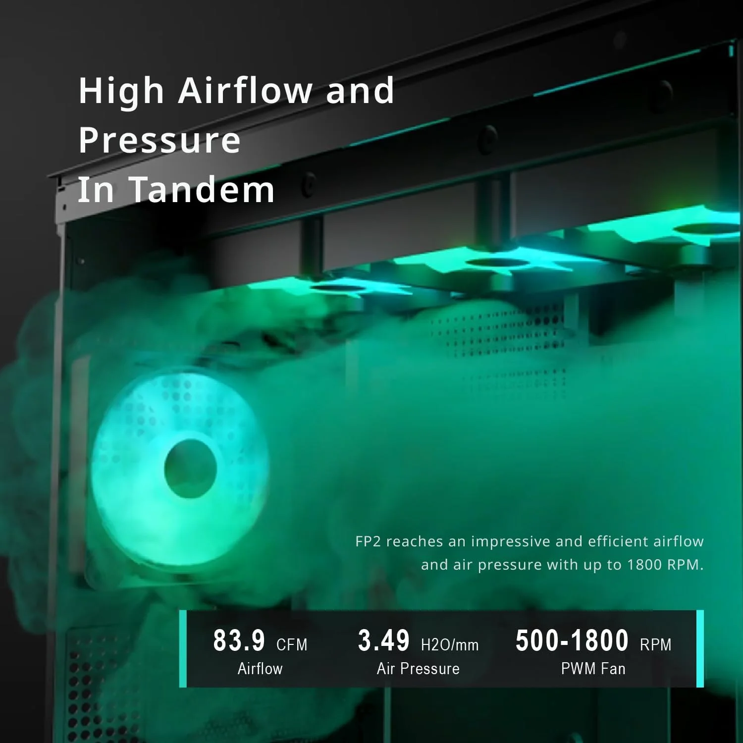 فن ARGB مشکی APNX FP2-120 با کارایی بالا، فریم فولادی 30 میلی‌متری، PWM 500-1800 دور در دقیقه، بلبرینگ FDB، دارای پره معکوس، پد جاذب شوک فوق‌العاده ضخیم، برای کیس کامپیوتر، خنک‌کننده مایع و هوا