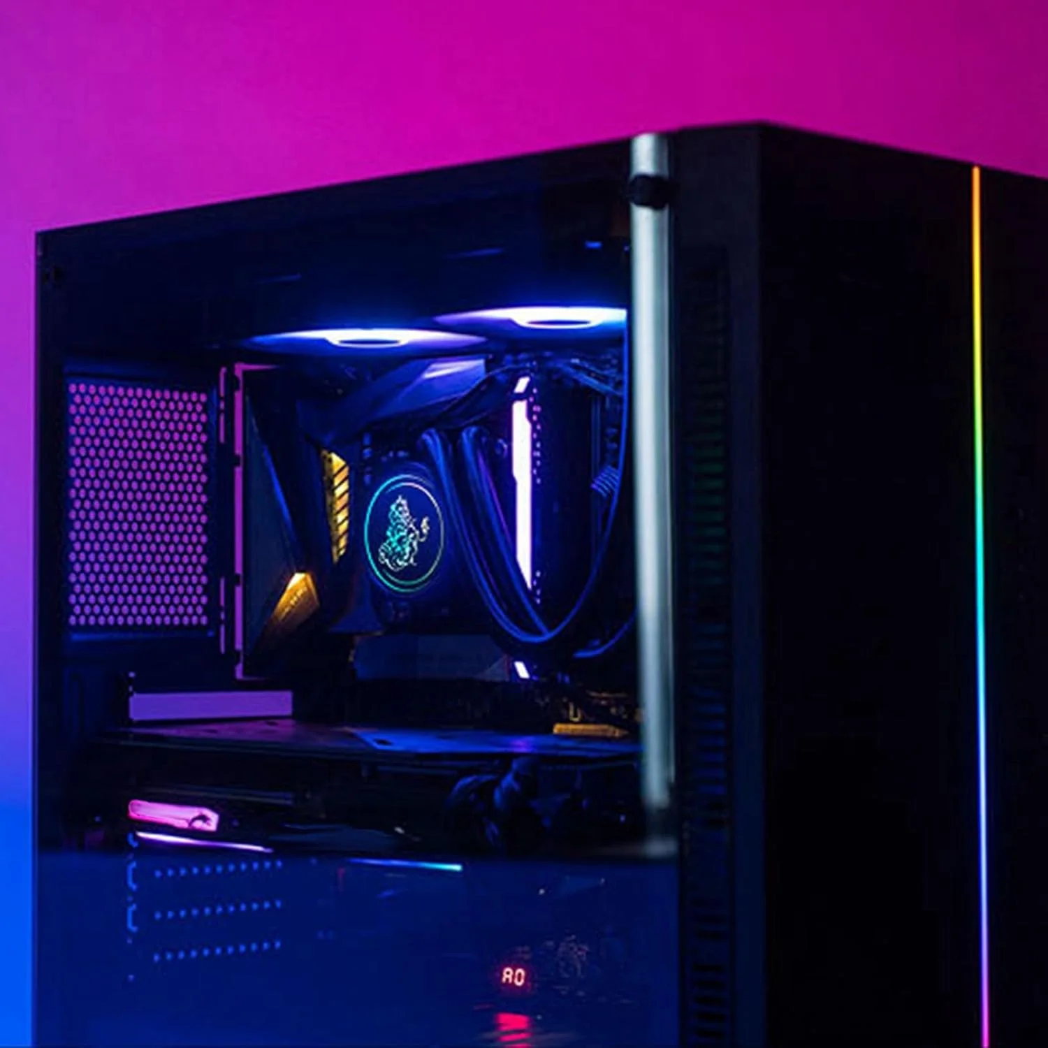 خنک کننده مایع پردازنده Bewinner AIO 240mm، رادیاتور 240mm، خنک کننده آبی پردازنده RGB با فن 120mm Pwm، پمپ کنترل شده Pwm کارآمد برای AM4 AM5، 23dBA بی صدا (مشکی)