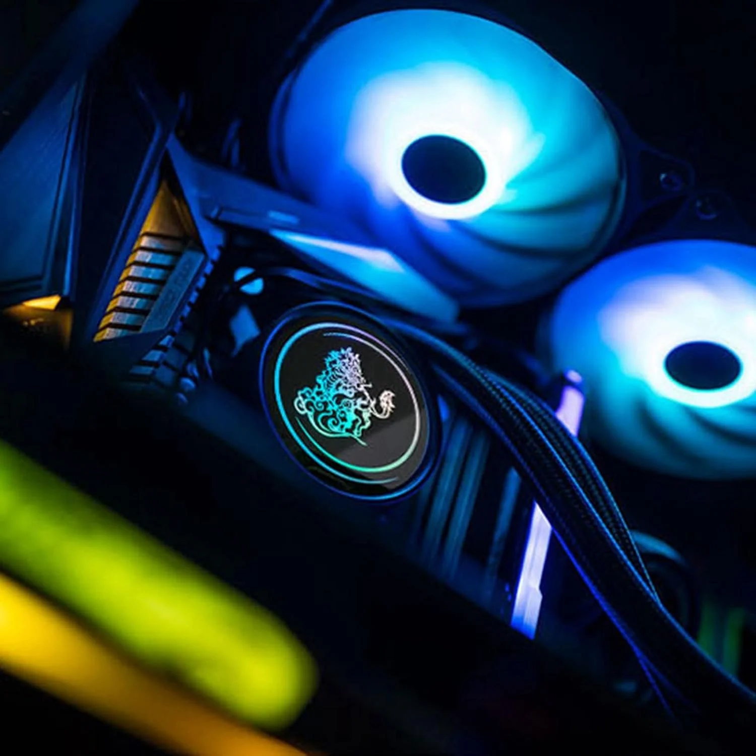 خنک کننده مایع پردازنده Bewinner AIO 240mm، رادیاتور 240mm، خنک کننده آبی پردازنده RGB با فن 120mm Pwm، پمپ کنترل شده Pwm کارآمد برای AM4 AM5، 23dBA بی صدا (مشکی)