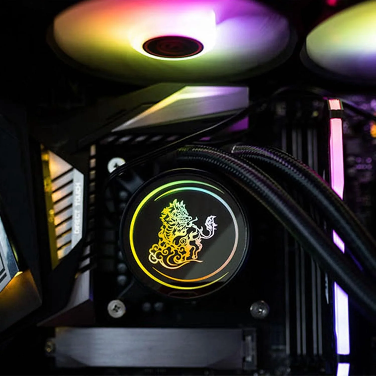 خنک کننده مایع پردازنده Bewinner AIO 240mm، رادیاتور 240mm، خنک کننده آبی پردازنده RGB با فن 120mm Pwm، پمپ کنترل شده Pwm کارآمد برای AM4 AM5، 23dBA بی صدا (مشکی)