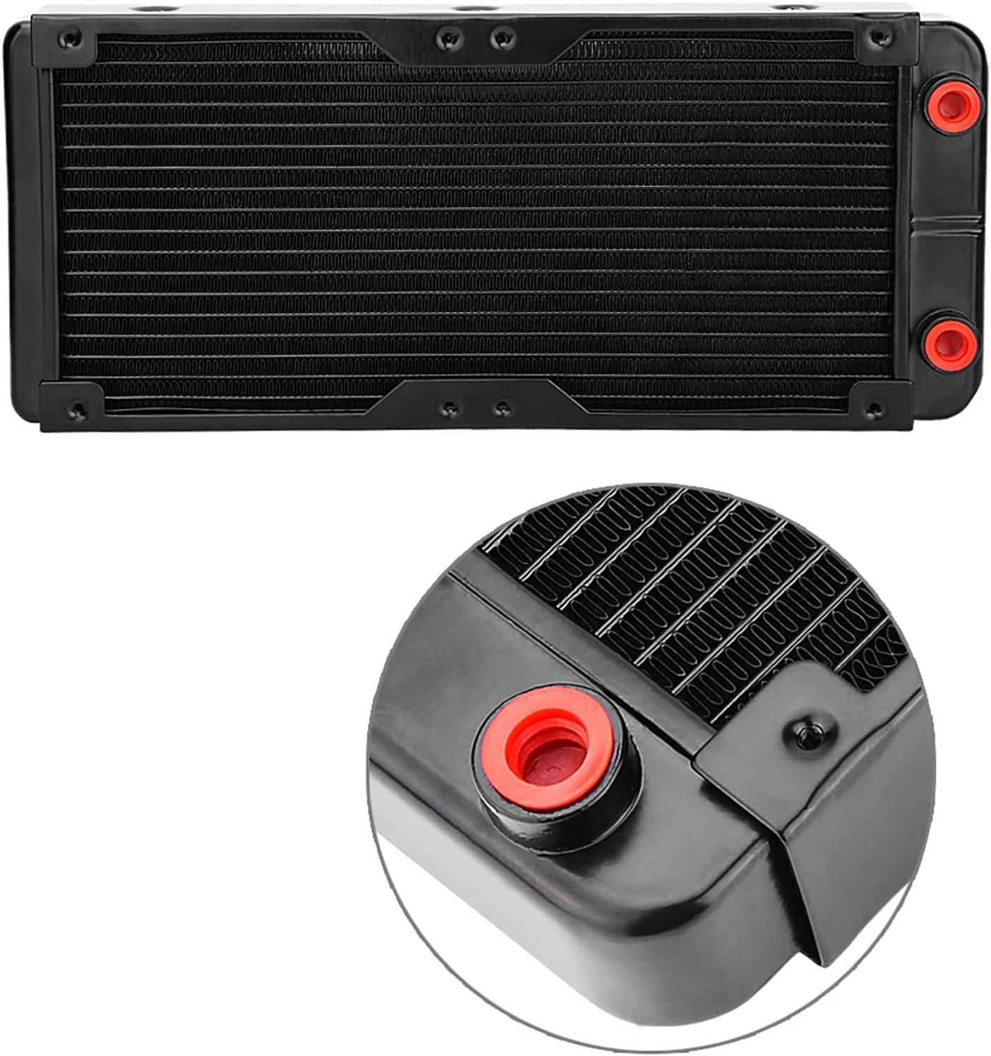 خنک کننده آبی کامپیوتر، رادیاتور آلومینیومی 240 میلی متری G4/1 با نور LED