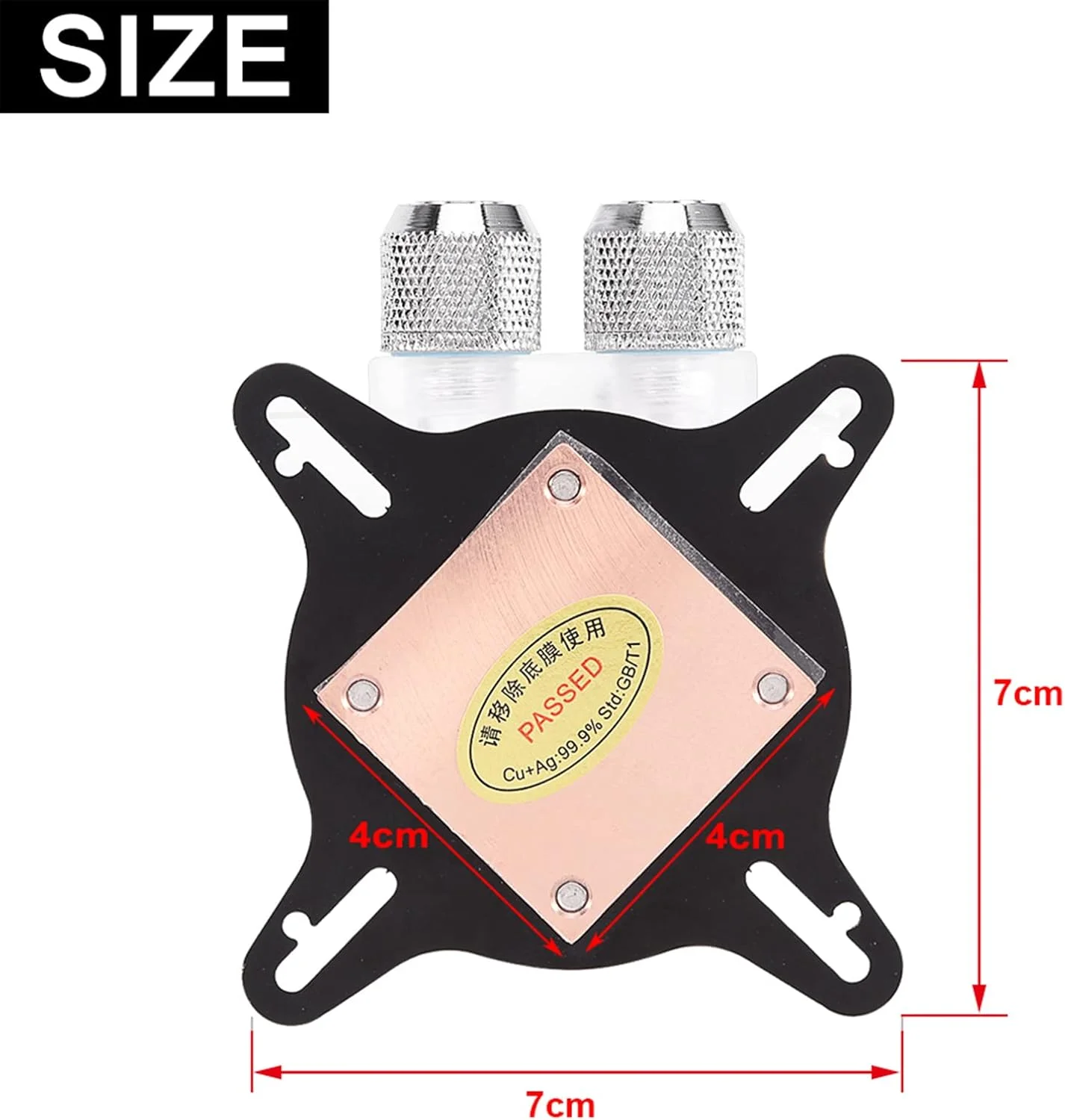 خنک کننده آبی پردازنده مرکزی، کیت خنک کننده کامپیوتر، پایه مسی قرمز برای واحد پردازش گرافیکی، خنک کننده GPU با اتصالات و پیچ برای کامپیوتر شخصی