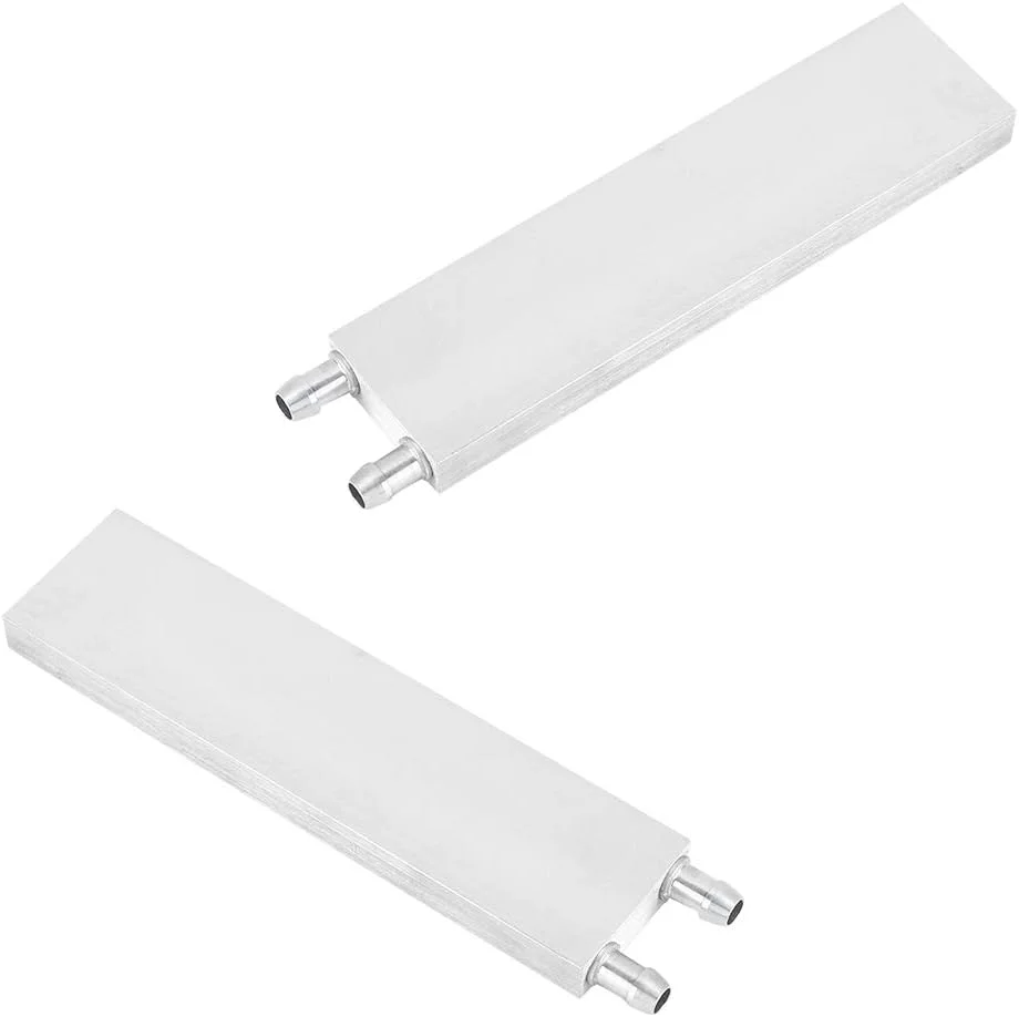 بلوک خنک کننده آبی، هیت سینک آلیاژ آلومینیوم، خنک کننده مایع، بلوک خنک کننده آبی لحیم کاری آلومینیومی خلاء (40x80mm)