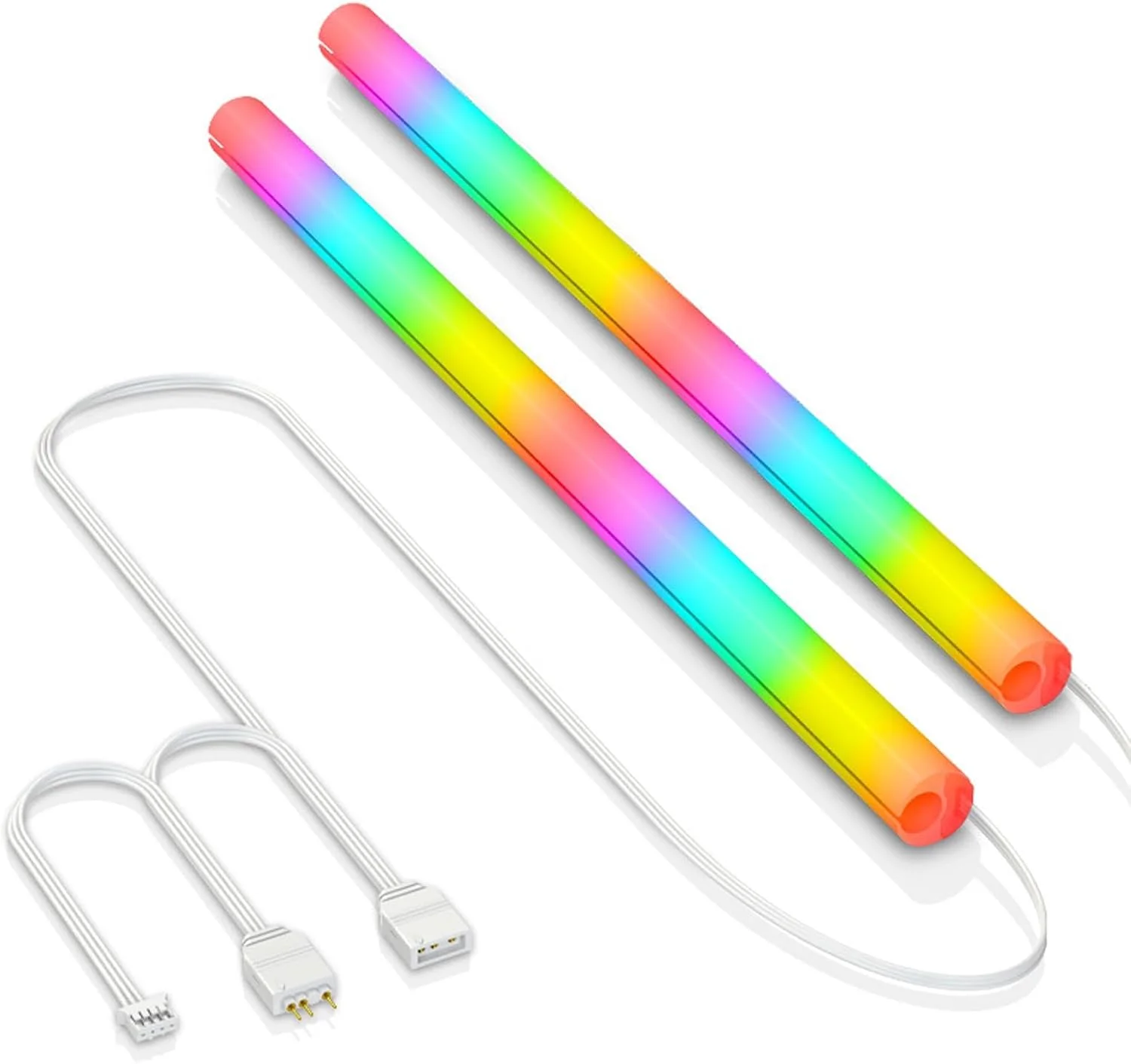 لوله خنک کننده مایع ARGB، روکش لوله LED RGB 5 ولت 3 پین 4 پین، لوله خنک کننده مایع نور نرم پانوراما 360 درجه برای مادربردهای ایسوس، ام اس آی و گیگابایت