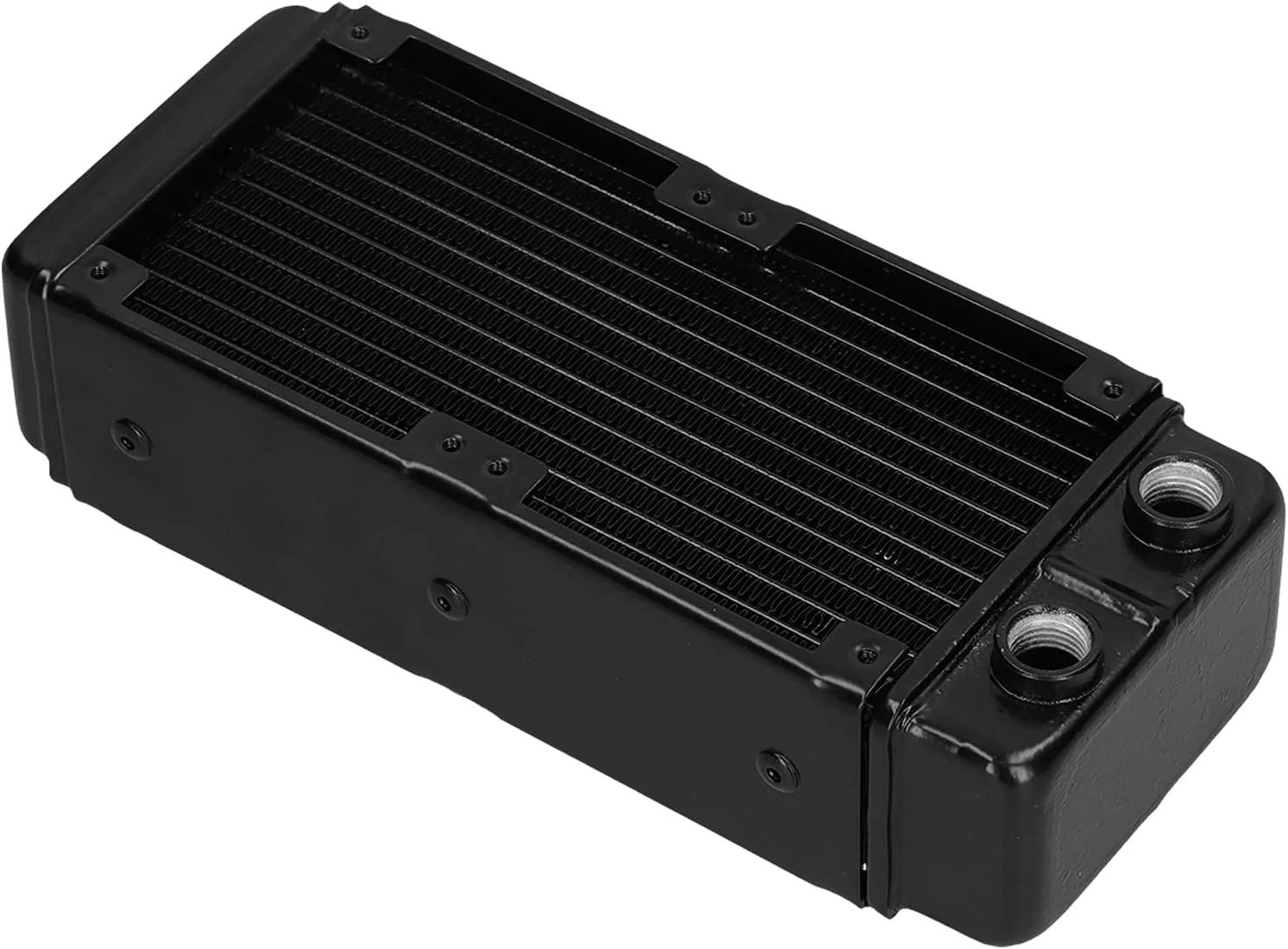 خنک کننده آبی GOWENIC، مینی آلیاژ آلومینیوم 12 لوله، رزوه مادگی، سیستم ردیفی خنک کننده مایع تبادل حرارت دفع حرارت سریع، برای کامپیوتر CPU PC