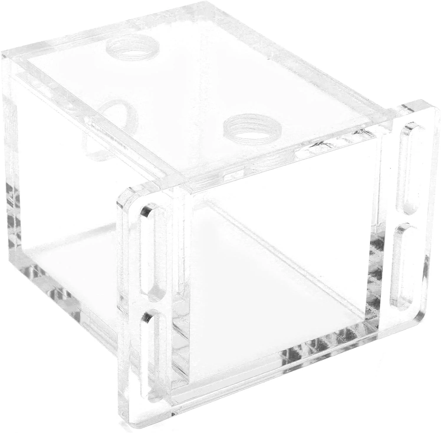 مخزن آب خنک کننده کامپیوتر GQSX-T3 کاملا شفاف با 3 سوراخ، کیت خنک کننده آبی آکریلیک 200 میلی لیتری، با تثبیت کننده توسعه برای پردازنده کامپیوتر