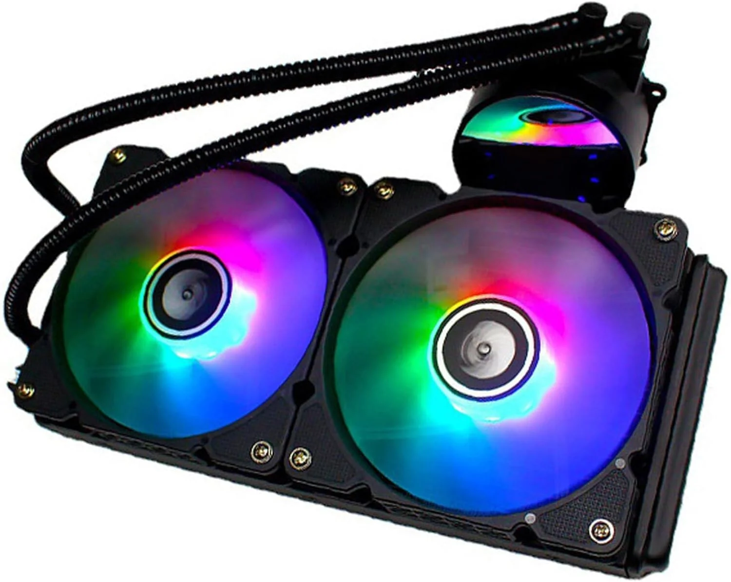 خنک کننده آبی یکپارچه CPU با کنترل دقیق PWM، 240 میلیمتری، مناسب برای محفظه 115 و 1200، فریم فن پایدار، حداقل نویز، برای علاقهمندان به فناوری خنک کننده آبی یکپارچه CPU با کنترل دقیق PWM، 240 میلیمتری، مناسب برای محفظه 115 و 1200، فریم فن پایدار، حداقل نویز، برای علاقهمندان به فناوری