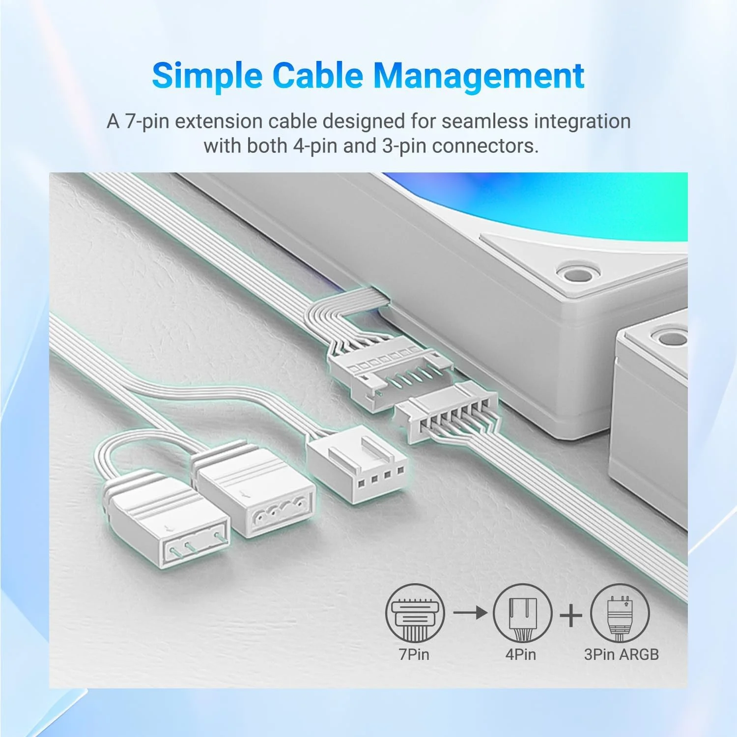 خنک کننده مایع پردازنده ID-COOLING FX360 INF سفید 360mm، خنک کننده AIO با جلوه آینه بی نهایت ARGB، 3 عدد فن 120mm با اتصال زنجیره ای و عملکرد کم صدا 27.2dB(A) حداکثر، Intel LGA1851/1700/1200/115X; AMD AM5/AM4