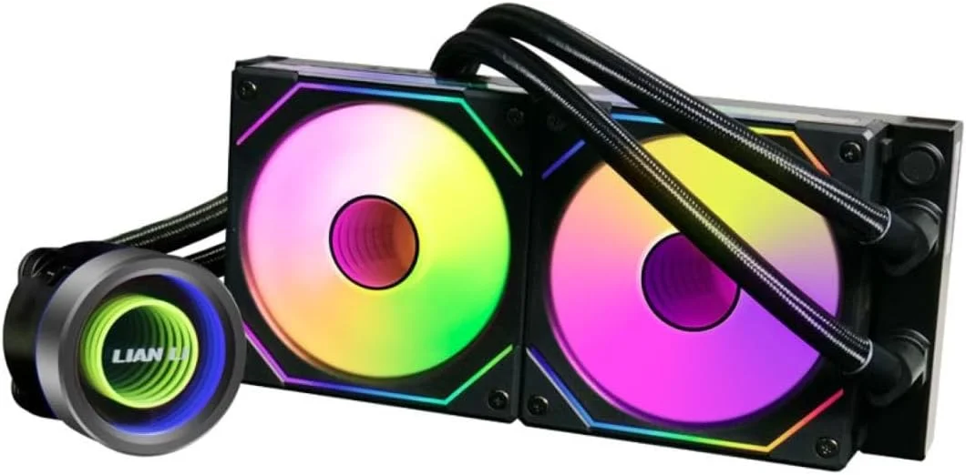 خنک کننده مایع پردازنده Lian Li Galahad II Trinity 240 AIO - رادیاتور 240 میلی متری - فن رادیاتور ARGB با قابلیت اتصال زنجیره ای، SL-INF - سوکت های LGA 1700, 1200, 115X, AMD AM5/AM4 - با فن های SL Infinity - مشکی