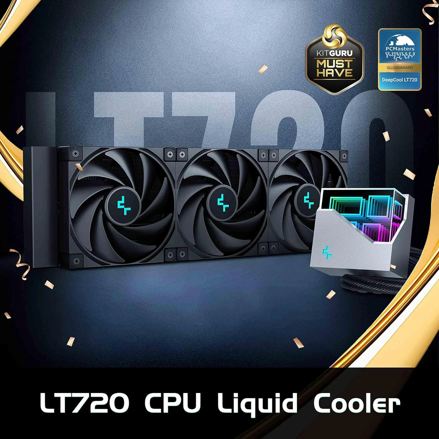 خنک کننده مایع پردازنده مرکزی KASTWAVE با پمپ دو محفظه ای نسل 4 - 360 میلی متر، 3100 دور در دقیقه | ARGB آینه بی نهایت چند بعدی | فناوری ضد نشت | سازگار با LGA 1700/1200/1151/1150/1155 و AMD AM4/AM5