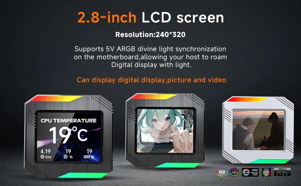 خنک کننده مایع پردازنده جنگل لئوپارد Astroshel 240 V2G ARGB 240mm، کنترل دمای هوشمند، نمایشگر زمان واقعی، توان حرارتی 300 وات، مناسب برای AMD AM4/AM5 و Intel LGA 115X/1200/1700 (سفید)