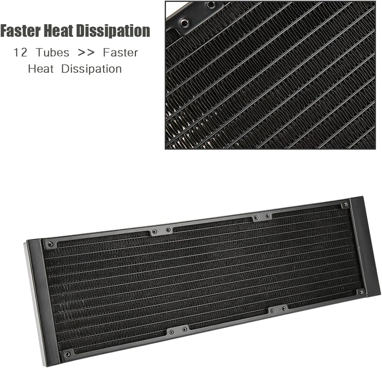 خنک کننده آبی 12 لوله 360 میلی متری، مبدل حرارتی آلومینیومی برای کامپیوتر، لپ تاپ، سرور، دستگاه های زیبایی، تجهیزات صنعتی خنک کننده آبی 12 لوله 360 میلی متری، مبدل حرارتی آلومینیومی برای کامپیوتر، لپ تاپ، سرور، دستگاه های زیبایی، تجهیزات صنعتی