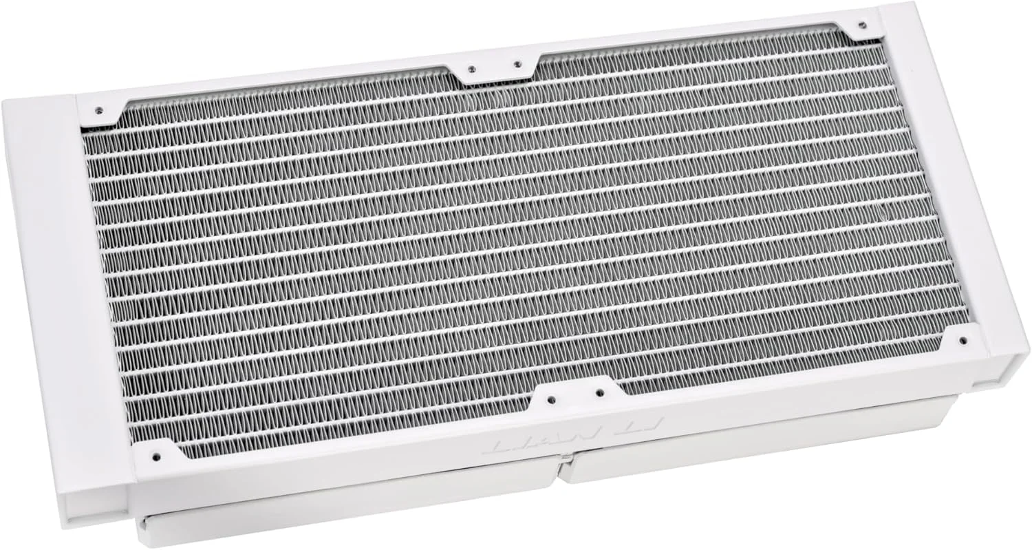 خنک کننده مایع پردازنده Lian Li Galahad II LCD 280 AIO - مجهز به صفحه نمایش IPS قابل تنظیم 2.88 اینچی، با پمپ نسل هشتم Asetek، شامل فن های ARGB، کیت خنک کننده آبی 280 میلی متری (سفید)