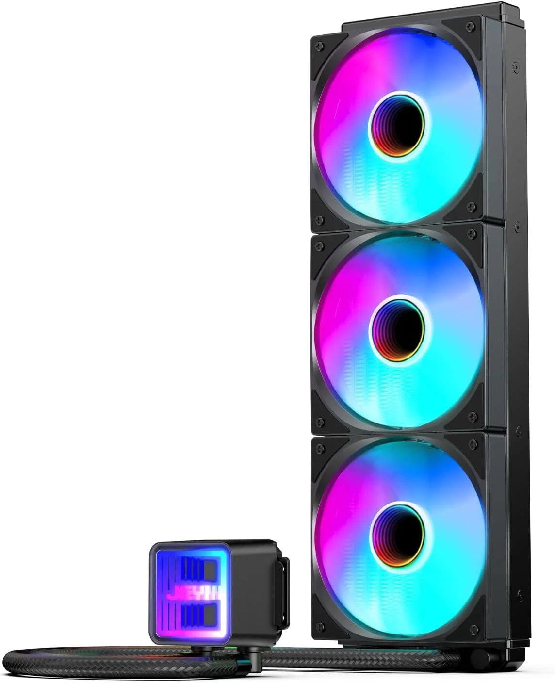 خنک کننده مایع پردازنده ARGB با هسته مایع، رادیاتور برتر و فن های ARGB 120 میلی متری، براکت های LGA 1700 و AM5 (360L)
