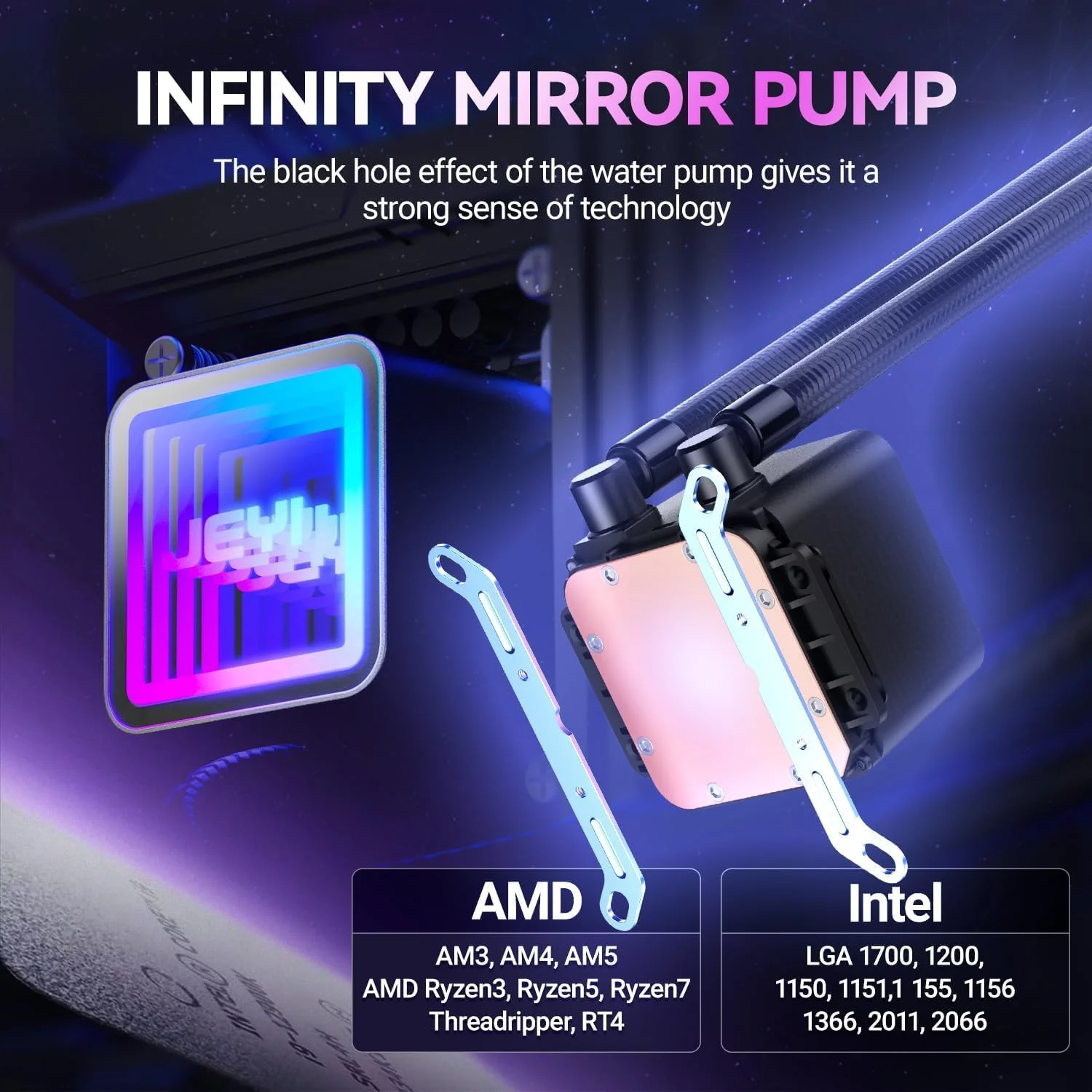 خنک کننده مایع پردازنده ARGB با هسته مایع، رادیاتور برتر و فن های ARGB 120 میلی متری، براکت های LGA 1700 و AM5 (240L) خنک کننده مایع پردازنده ARGB با هسته مایع، رادیاتور برتر و فن های ARGB 120 میلی متری، براکت های LGA 1700 و AM5 (240L)