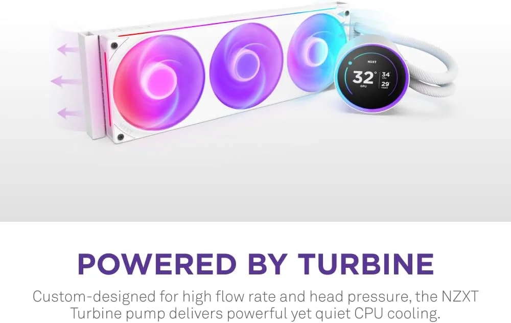 خنک کننده مایع پردازنده NZXT Kraken Elite 360 RGB - رادیاتور 360 میلی متری - فن F360 RGB Core - پمپ توربین LCD IPS 2.72 اینچی قابل تنظیم - Intel® LGA 1700, 1200/115X, 1851 - AMD® AM5, AM4 - سفید خنک کننده مایع پردازنده NZXT Kraken Elite 360 RGB - رادیاتور 360 میلی متری - فن F360 RGB Core - پمپ توربین LCD IPS 2.72 اینچی قابل تنظیم - Intel® LGA 1700, 1200/115X, 1851 - AMD® AM5, AM4 - سفید