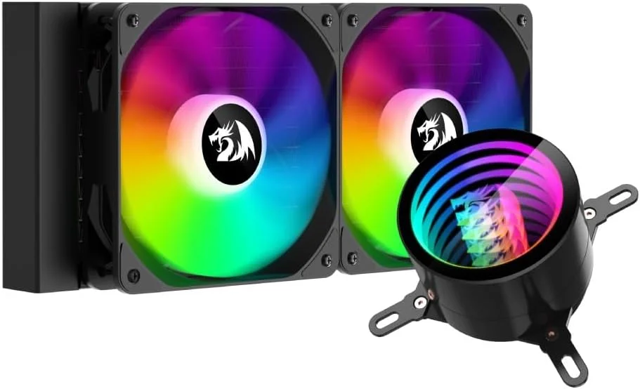 خنک کننده آبی رادیاتور 240 میلی متری ردرگون مشکی ARGB