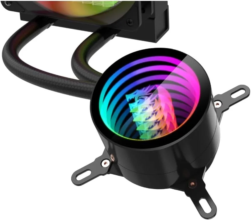 خنک کننده آبی رادیاتور 240 میلی متری ردرگون مشکی ARGB