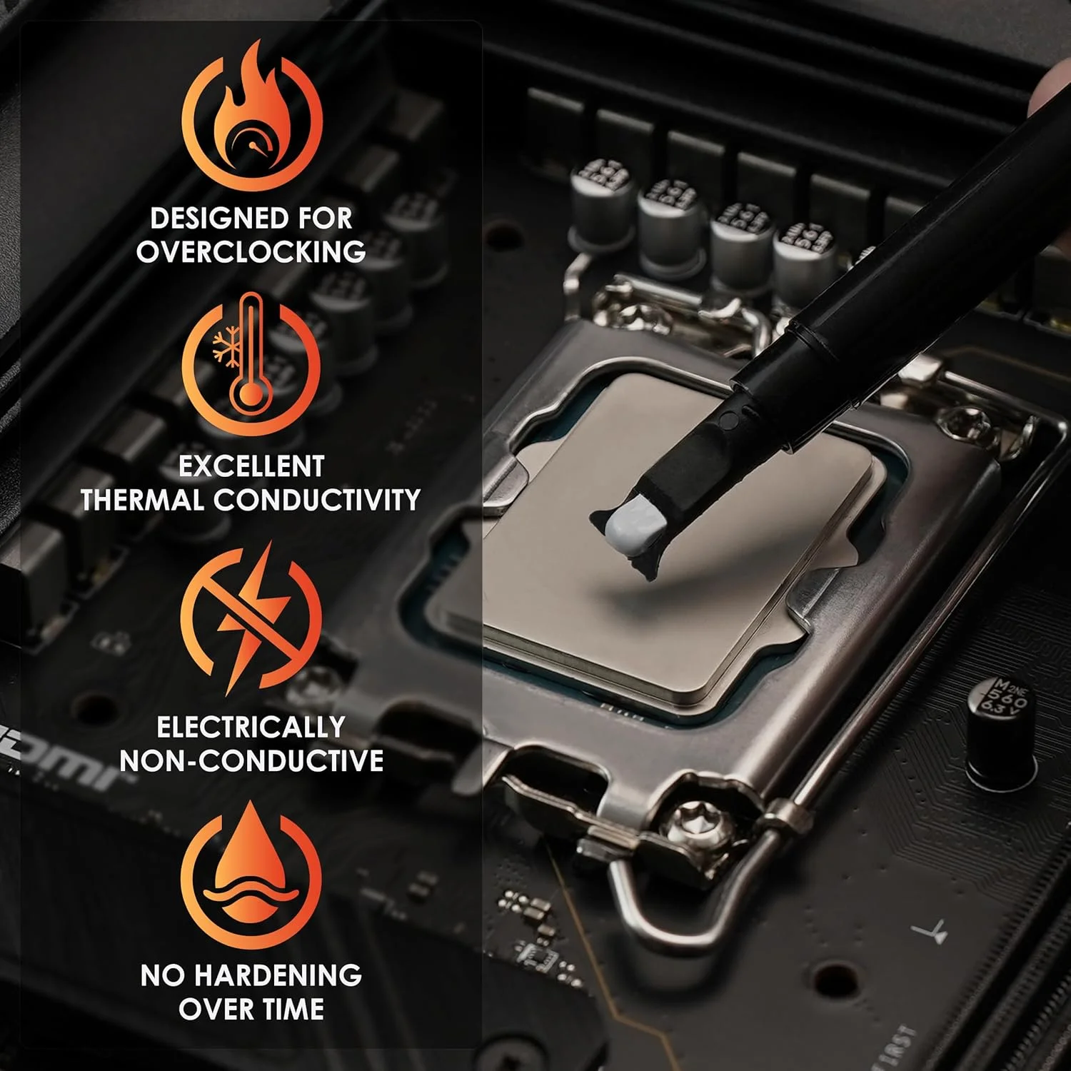 خمیر حرارتی Thermal Grizzly Kryonaut - 5.55 گرم/1.5 میلی لیتر - خمیر حرارتی با عملکرد بسیار بالا - برای کاربردهای سخت و اورکلاک CPU/GPU/PS4/PS5/Xbox