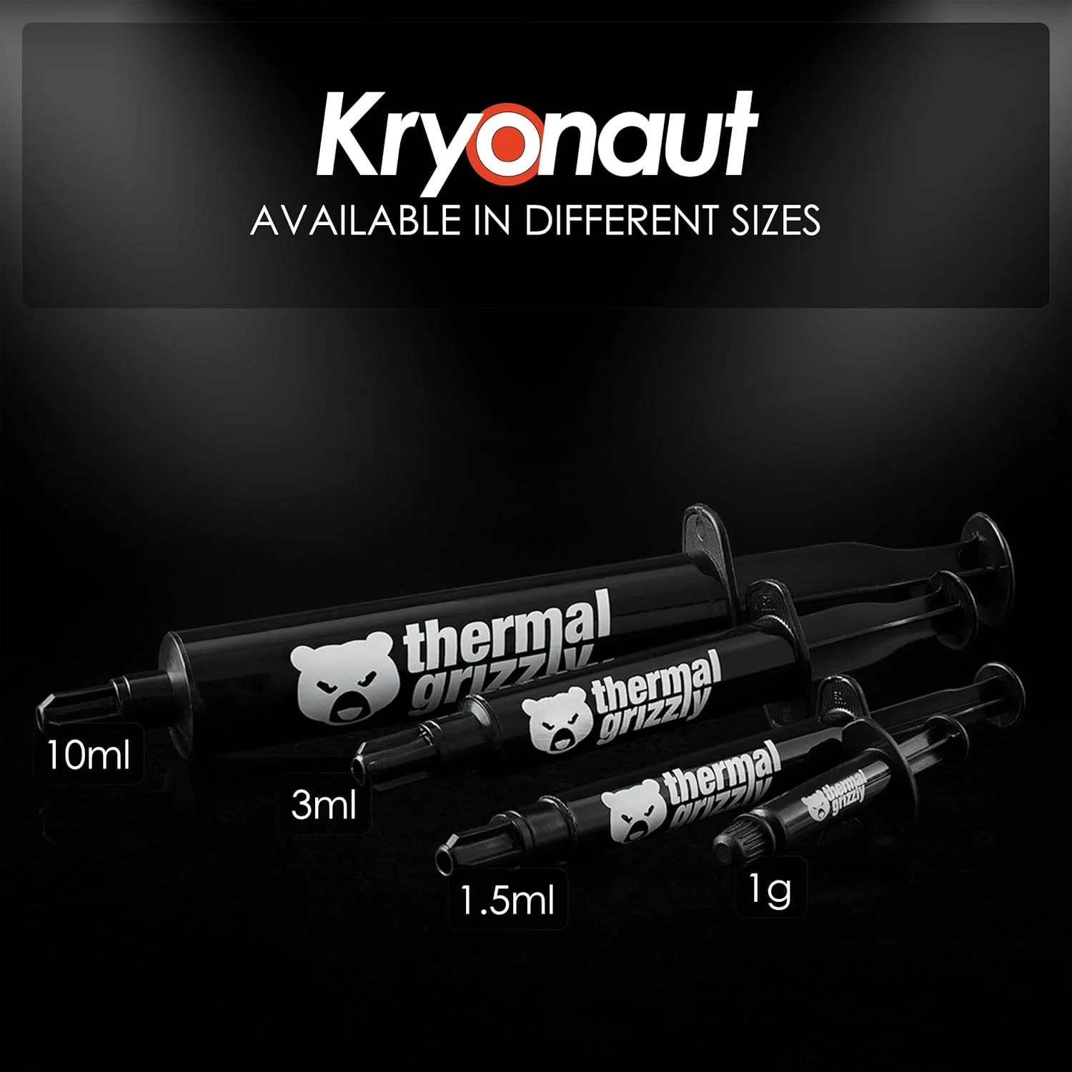 خمیر حرارتی Thermal Grizzly Kryonaut - 5.55 گرم/1.5 میلی لیتر - خمیر حرارتی با عملکرد بسیار بالا - برای کاربردهای سخت و اورکلاک CPU/GPU/PS4/PS5/Xbox