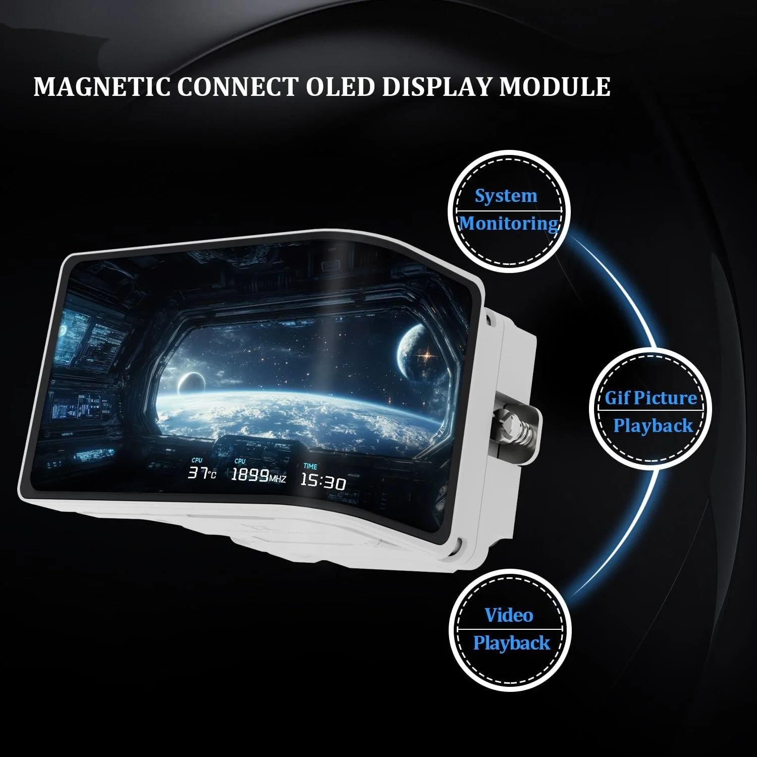 خنک کننده آبی پردازنده Thermalright Wonder Vision 360 UB ARGB سفید، صفحه نمایش منحنی مغناطیسی 6.67 اینچی با رزولوشن 2400x1080، صفحه نمایش AMOLED، خنک کننده مایع پردازنده برای AM4/AM5، Intel lga1700/1851