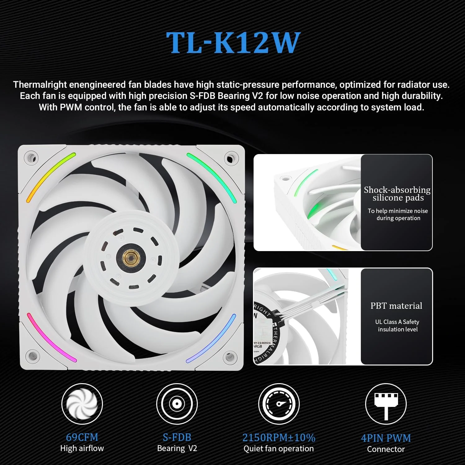 خنک کننده مایع پردازنده Thermalright Hyper Vision 360 ARGB سفید، سیستم خنک کننده آبی با مشخصات PC 360، صفحه نمایش IPS LCD با رزولوشن 480x480، برای AM4/AM5 و Intel 1700/1851، پمپ با عملکرد بالا با صفحه نمایش 3.95 اینچی