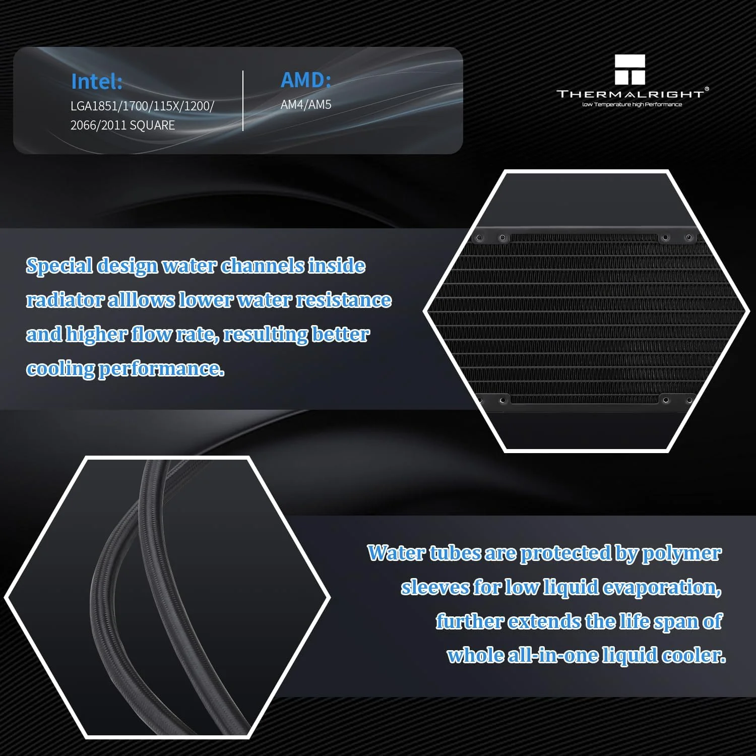خنک کننده آبی پردازنده Thermalright Frozen Infinity 360 Black، خنک کننده آبی 360 AIO، سه فن TL-M12 PWM، خنک کننده پردازنده با آینه بی نهایت، برای AMD/AM4/AM5، Intel LGA1851/1700/1150/1151/2011 خنک کننده آبی پردازنده Thermalright Frozen Infinity 360 Black، خنک کننده آبی 360 AIO، سه فن TL-M12 PWM، خنک کننده پردازنده با آینه بی نهایت، برای AMD/AM4/AM5، Intel LGA1851/1700/1150/1151/2011