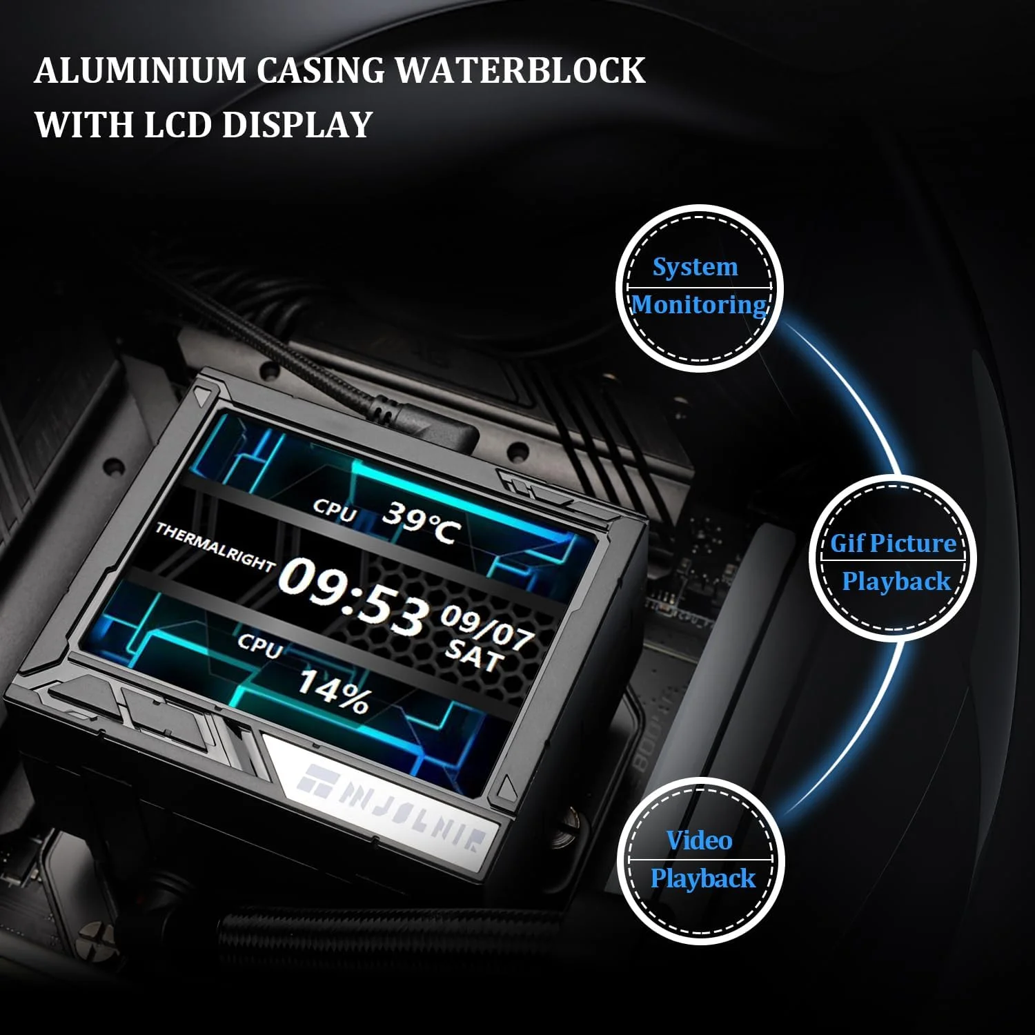 خنک کننده آبی پردازنده Thermalright Mjolnir Vision 360 ARGB مشکی، سیستم خنک کننده آبی با 3 فن PWM با سرعت 2000PRM، برای AM4/AM5 و Intel LGA1851/1700، صفحه نمایش LCD مغناطیسی جداشدنی با رزولوشن 320 * 240 خنک کننده آبی پردازنده Thermalright Mjolnir Vision 360 ARGB مشکی، سیستم خنک کننده آبی با 3 فن PWM با سرعت 2000PRM، برای AM4/AM5 و Intel LGA1851/1700، صفحه نمایش LCD مغناطیسی جداشدنی با رزولوشن 320 * 240