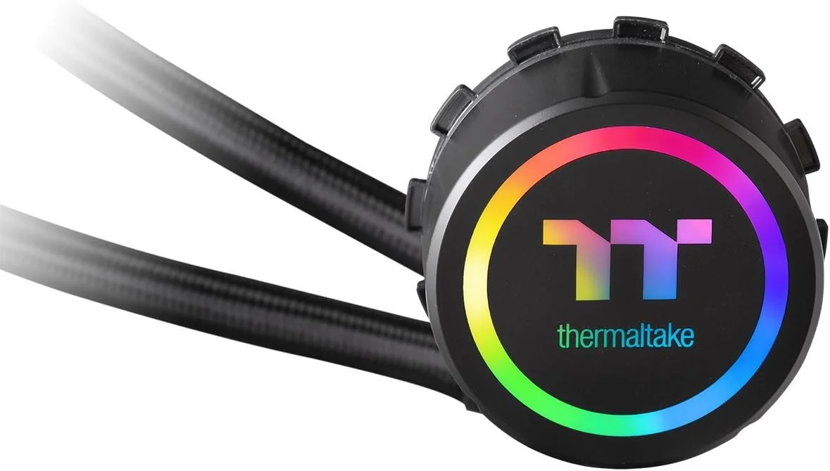 خنک کننده مایع پردازنده Thermaltake Floe Dx RGB 360 Tt Premium Edition با فن های 360 میلی متری، طراحی شده برای مادربردهای AMD و Intel، رنگ مشکی