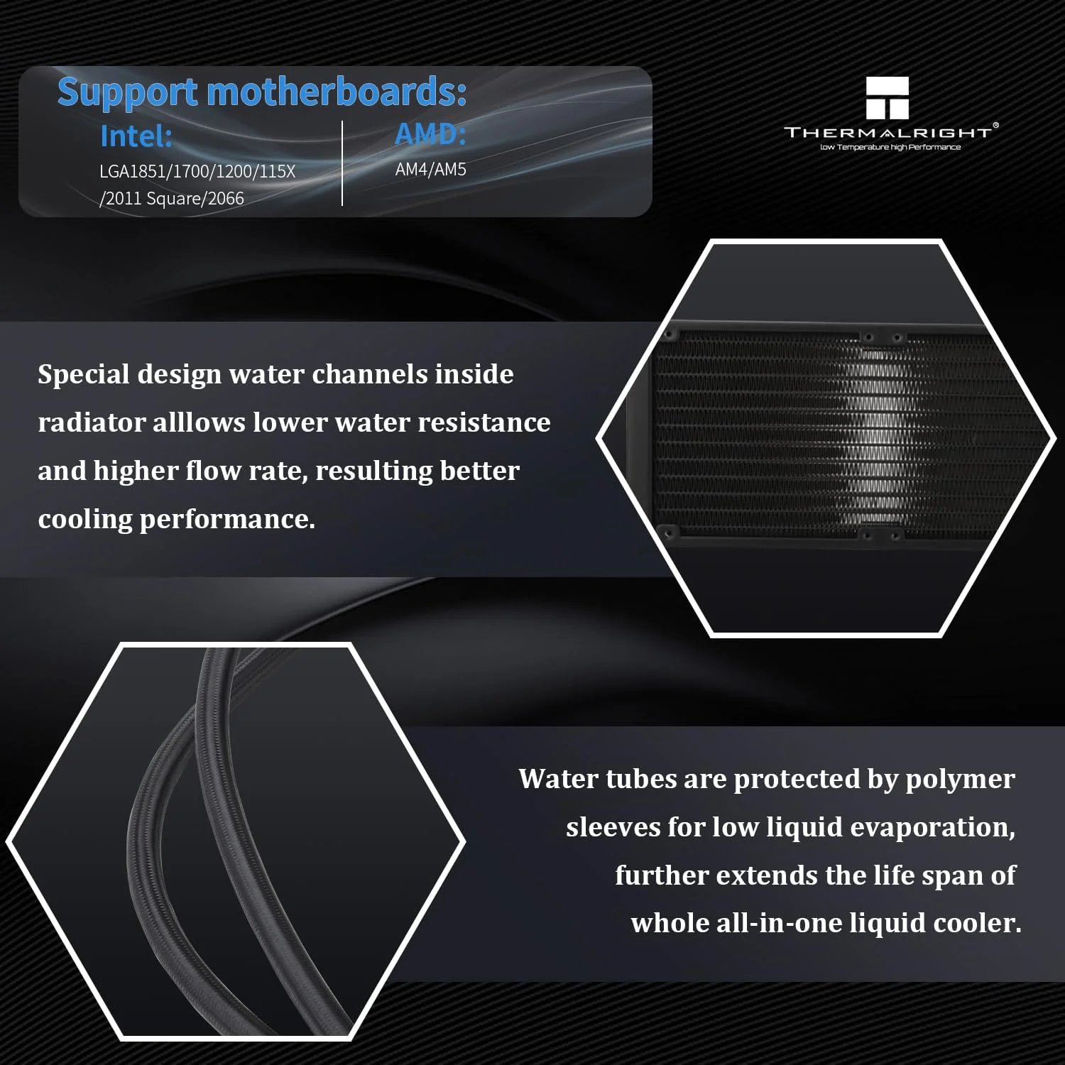 خنک کننده مایع پردازنده Thermalright Grand Vision 240 ARGB مشکی، سیستم خنک کننده آبی با دو فن PWM، صفحه نمایش IPS LCD با رزولوشن 480x480، برای AM4/AM5، Intel LGA1700/1851، خنک کننده مایع پردازنده، صفحه نمایش 3.4 اینچی خنک کننده مایع پردازنده Thermalright Grand Vision 240 ARGB مشکی، سیستم خنک کننده آبی با دو فن PWM، صفحه نمایش IPS LCD با رزولوشن 480x480، برای AM4/AM5، Intel LGA1700/1851، خنک کننده مایع پردازنده، صفحه نمایش 3.4 اینچی