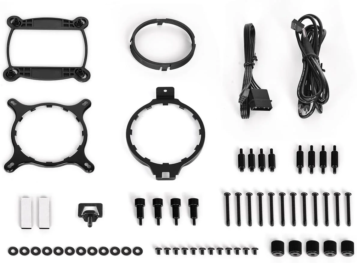 خنک کننده مایع پردازنده Thermaltake Floe Dx RGB 360 Tt Premium Edition با فن های 360 میلی متری، طراحی شده برای مادربردهای AMD و Intel، رنگ مشکی