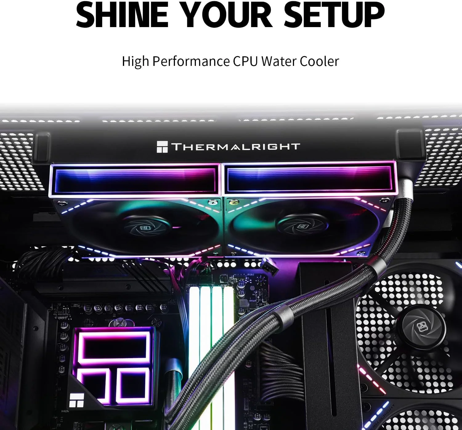 Frozen Infinity 240 Black CPU Aio Cooler,TL-M12*2 PWM Fans,Computer CPU Water Cooler,ARGB Infinity Mirror,240 CPU Liquid Cooling:LGA1851/1700/1150/1151/1200/2011,PC Water Cooling Frozen Infinity 240 Black CPU Aio Cooler,TL-M12*2 PWM Fans,Computer CPU Water Cooler,ARGB Infinity Mirror,240 CPU Liquid Cooling:LGA1851/1700/1150/1151/1200/2011,PC Water Cooling