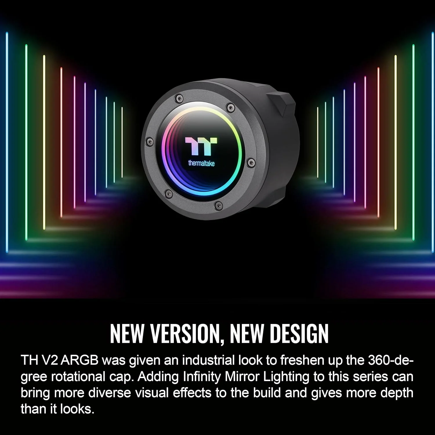 خنک کننده مایع پردازنده Thermaltake TH240 ARGB Sync V2 / خنک کننده مایع AIO / فن 120mm*2 / PWM 500~2000 RPM / واتر بلاک آینه ای / کنترل همگام سازی ARGB مادربرد، CL-W361-PL12SW-A