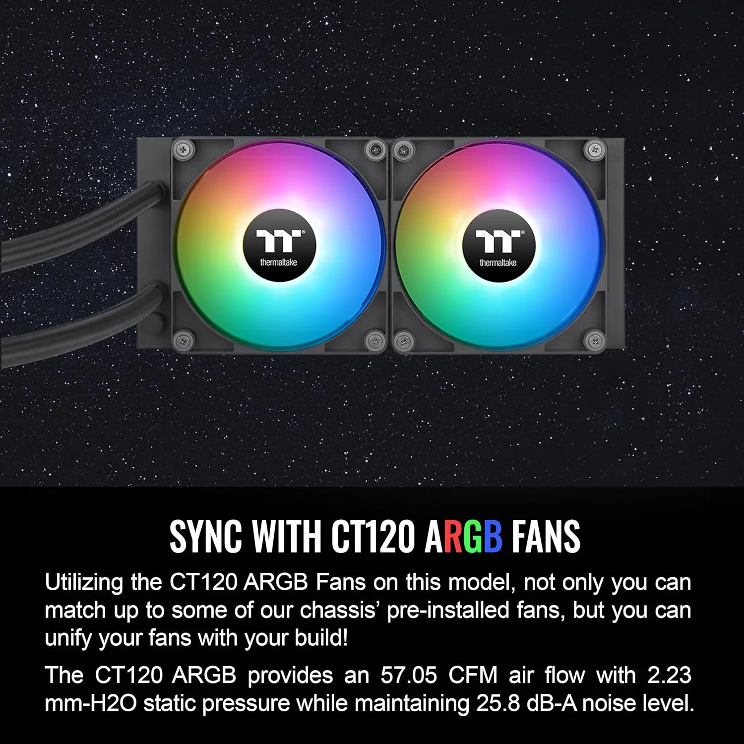 خنک کننده مایع پردازنده Thermaltake TH240 ARGB Sync V2 / خنک کننده مایع AIO / فن 120mm*2 / PWM 500~2000 RPM / واتر بلاک آینه ای / کنترل همگام سازی ARGB مادربرد، CL-W361-PL12SW-A